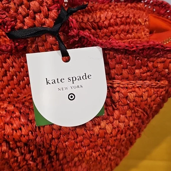 Kate Spade X Target Raffia Bow Tote Bag NWT - Picture 7 of 8